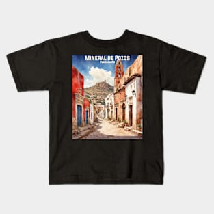 Mineral de Pozos Guanajuato Mexico Vintage Tourism Travel Kids T-Shirt